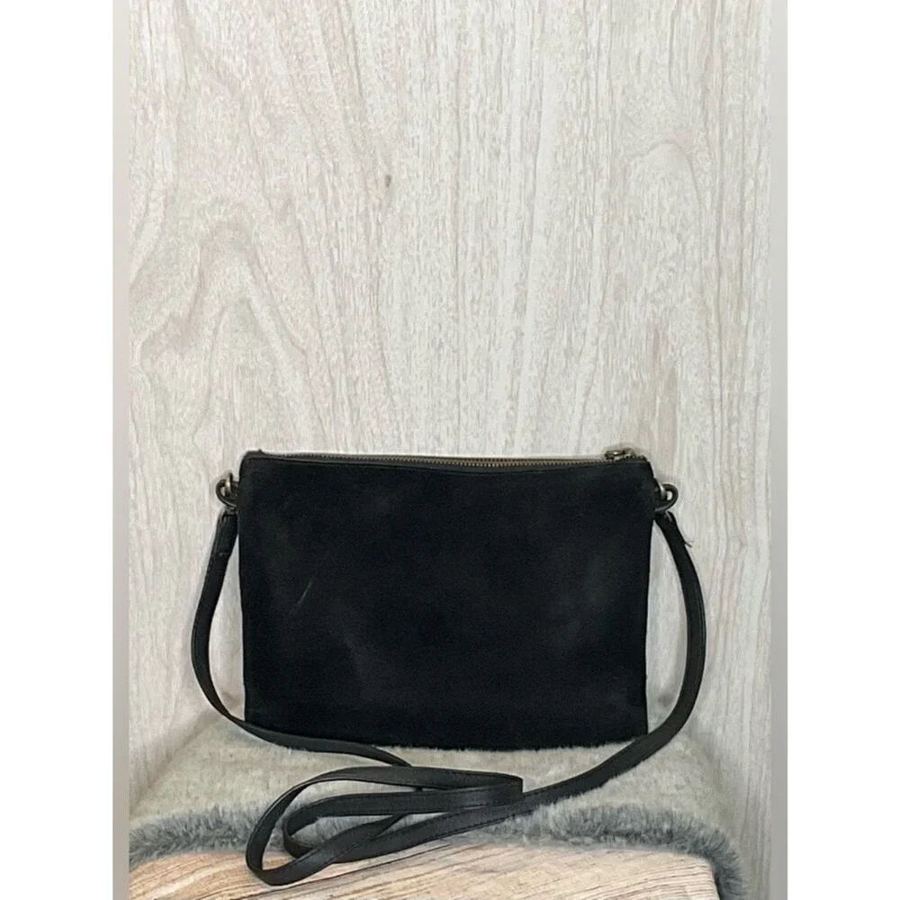 Lucky Brand Brown & Black Patchwork Chevron Crossbody